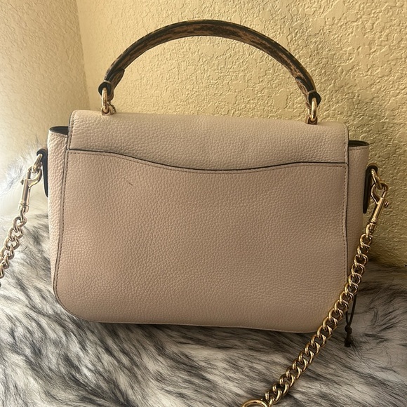 Coach Marlie Top Handle Satchel pebbled leather with Snakeskin detail, EUC - Picture 4 of 17